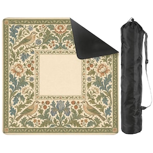 William Morris Inspired Mahjong Mat | Arts and Crafts Thrush & Strawberry Game Mat | Victorian Botanical Non Slip Mat image 12