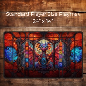 Sanctum of the Radiant Dragon - Custom Playmat for Table Top Gamers - Card Trading Mat - Card Mat - Dice Mat - DND Accessory