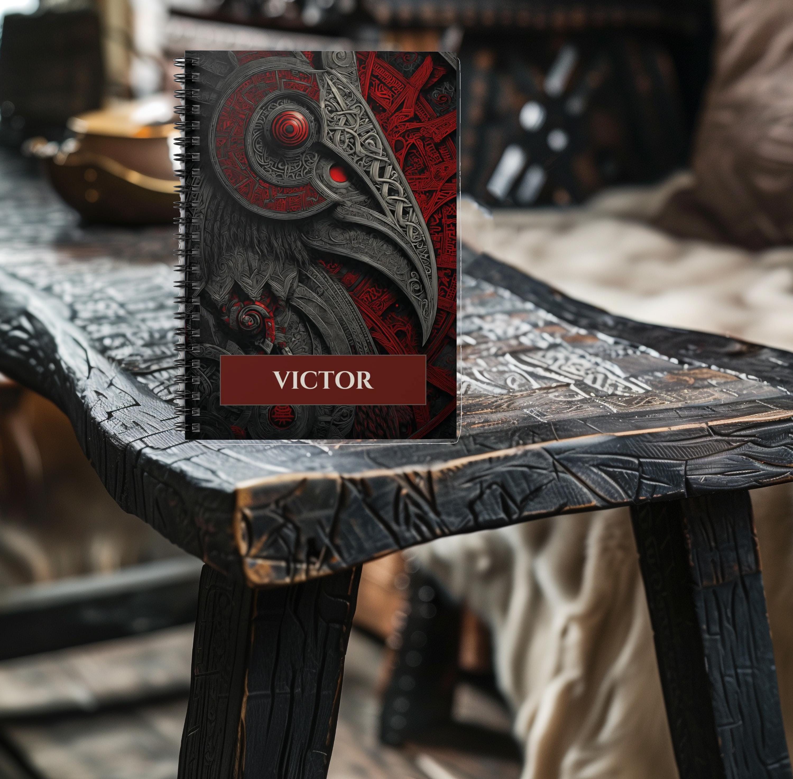 Personalized Viking-Inspired Spiral Journal