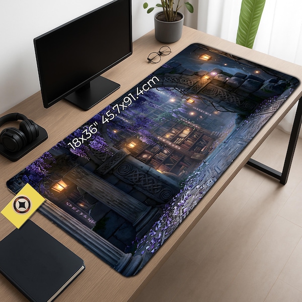Enchanted Celtic Mystic Archive Gaming Desk Mat Playmat Oversized Mouse Pad