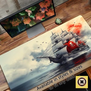 Piraten Schiff Krabbeldecke Mousepad XL - Tolles Geschenk für Piraten Liebhaber - Geschenk Mann - Freund Geschenk