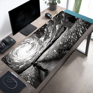 Décoration de bureau artistique surréaliste, très grand tapis de souris, cadeau pour les amateurs d'art, cadeau pour agriculteur, cadeau pour femme, cadeau pour petite amie