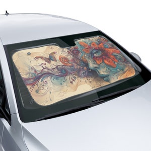 Butterfly Transformation Unqieu Artisan Car Accessory, Cute Car Sun Shade, Windshield Shade for Car