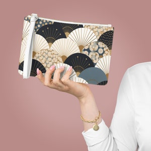 Japanisches Fächermuster Niedliche Clutch Tasche, Japan Clutch Bag, süße Abendtasche, asiatische Clutch Geldbörse