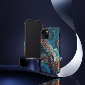 Epic Fantasy Octopus iPhone Tough Case - Blue & Orange Design for Ultimate Protection image 6