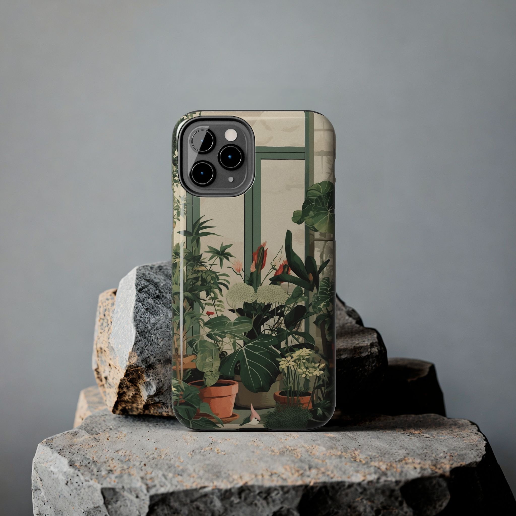 Green Plant Lovers Cute iPhone Case, Garden iPhone Cover