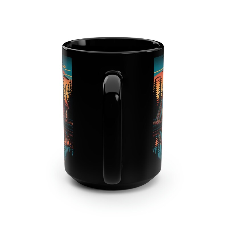 Native American Coffee Mug, 15oz, Indian Coffee Mug, Teepee Coffee Mug, Black Coffee Cup, Aesthetic Tea Cup, Custom Coffee Mug image 3
