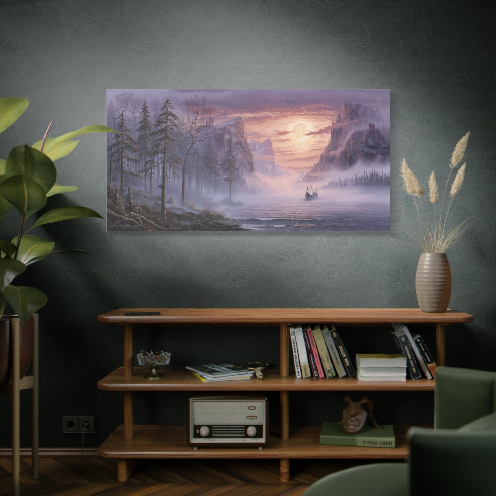 Viking Fjord in the Mist Art Print