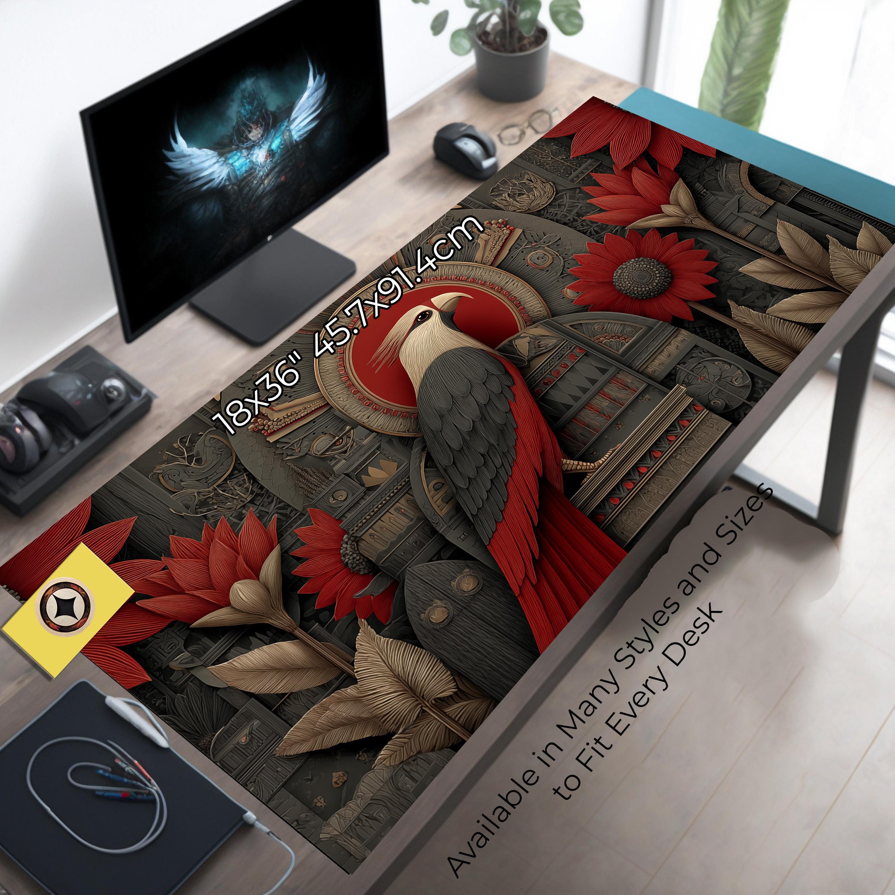 Aztec Bird Desk Mat Mousepad