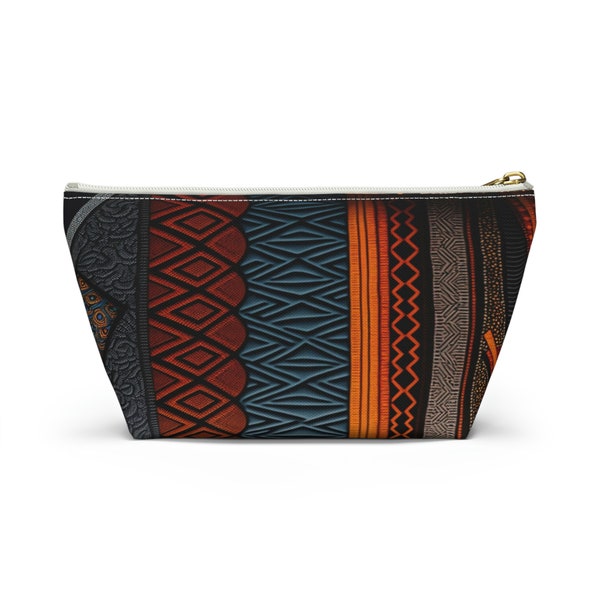 Impression textile africaine, sac de maquillage africain, sac cosmétique Afrique, étui à crayons tribal, pochette accessoire africaine, pochette de voyage Afrique