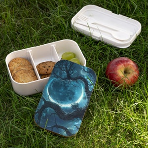 Druid Moon Fantasy Art Bento Box for Adults and Teens - Great Back to School Gift - College Essential - Goth Lunch Box