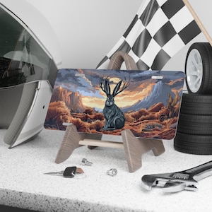 Fantasy Jackalope License Plate for Cars, Trucks, ATVs or RVs, Vanity License Plate, Car Plate, Front Plate