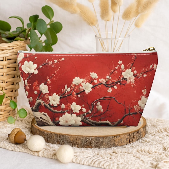 cute travel makeup bag Paterr Set 3 Pcs Large Quilted Cotton Make up Bags for Women Cosmetic Toiletry Organizer Pouch Aesthetic Storage Purse(White,Little Flower) : Beauty & Personal Care featuring metal zipper clips with hearts Hard Shell Cosmetic Travel Case,