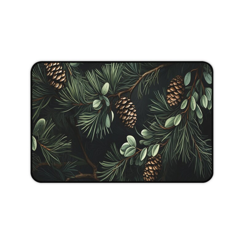 Computer Desk Mat, Western Botanical Mousepad, Green Mouse Pad, Nature Desk Pad, Gaming Mousepad XL, Aesthetic Desk Decor, Cute Office image 6