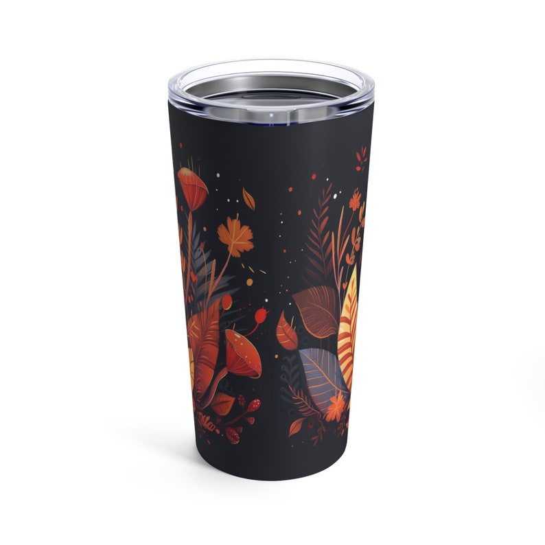 Kawaii Cute Mushroom Ghost Tumbler, Cute Tumbler, Kawaii Tumbler, Mushroom Tumbler, Stainless Steel Tumbler 20oz image 3