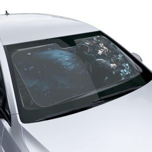 Gothic Ferry Windshield Shade for Cars, Trucks and SUVs - Goth Car Decor - Goth Ferry Car Windshield Banner - Window Cover
