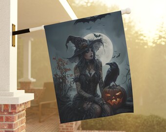 Witch House Banner, Halloween House Banner, Witchy Home Banner, Witchy Banner - Spooky Banner