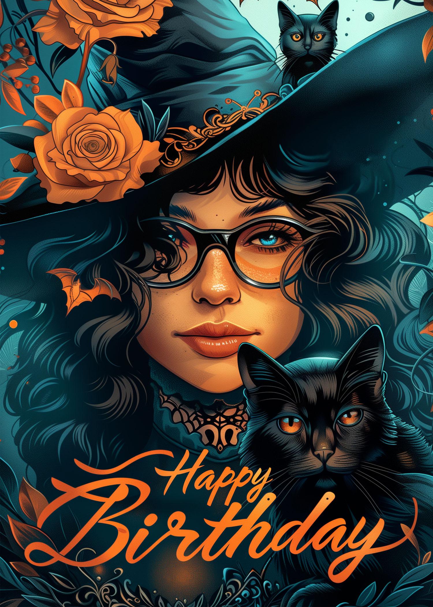 Black Cat Vintage Wiccan Witchy Witch For Him Or Her Man Woman Birthday Thank You Congratulations Blank Art Greeting Card Daf9855f 041f 4587 9404 B098adb7e37e.98e160b4b1d48ece1d05fbc2096ae05c - View #2