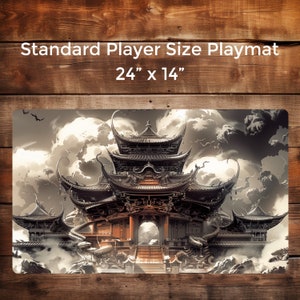 Skyborne Palace Enigma - 24x14&quot; Custom Playmat for Table Top Gaming,  Play Mat China, Chinese DND Playmat, Dice Mat, TCG Accessory