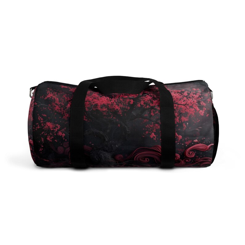 Dark Aesthetic Sakura Gym Bag - Travel Bag - Duffel Bag - Gift for Mom, Wife, Daughter, Girlfriend - Available in 2 Sides image 8