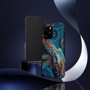 Epic Fantasy Octopus iPhone Tough Case - Blue & Orange Design for Ultimate Protection image 7