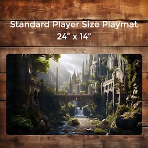 Verdant Stonehold Vale - Tapis de jeu personnalisé de 24 x 14 pouces, tapis de jeu