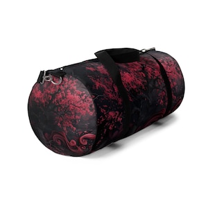 Dark Aesthetic Sakura Gym Bag - Travel Bag - Duffel Bag - Gift for Mom, Wife, Daughter, Girlfriend - Available in 2 Sides image 3