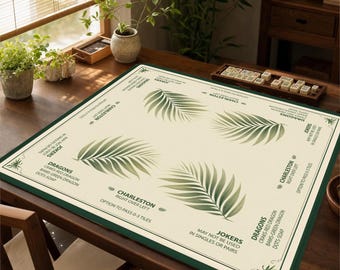 Mahjong-Matte und -Tasche „Palm Branches“ | Neopren-Spielmatte