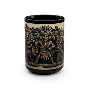 Aztec Mug, Aztec Cup, Aztec Pattern Mug, Aztec Coffee Mug, 15oz Coffee Mug, Gift for Mom, Gift for Her, Aztec Textile Pattern