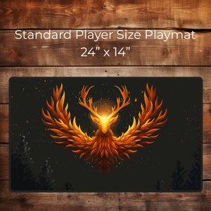 Inferno Stag Ascendant - gaming-speelmat voor tafelgamers - kaartruilmat - kaartmat - dobbelsteenmat - cadeau voor gamer
