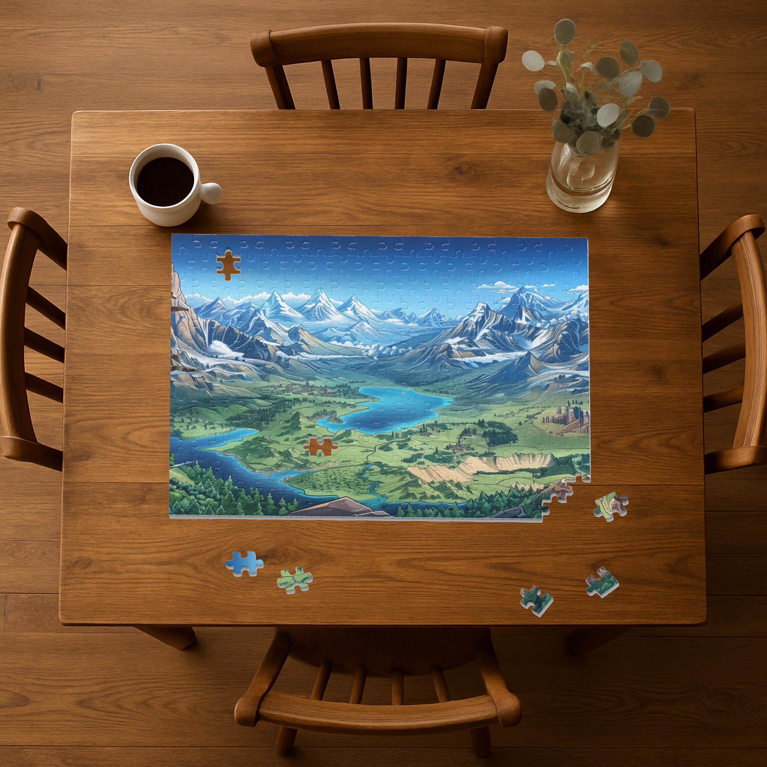 Viking Nordic Fjord Jigsaw Puzzle – 120, 252, or 500 Pieces