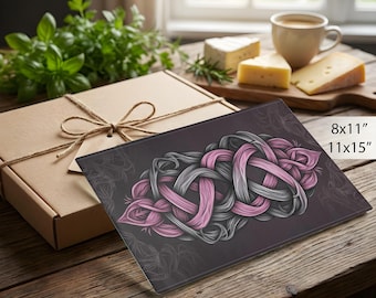 Mooie Celtic Knot Art snijplank - snijplank van gehard glas - gehard glas - cadeau voor moeder - cadeau voor dochter