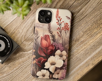 Funda para iPhone con diseño de flores silvestres, funda para iPhone 15+, funda para iPhone 14 Pro, funda para iPhone 13, funda para iPhone 12, funda para iPhone 11, iPhone 8, iPhone XR