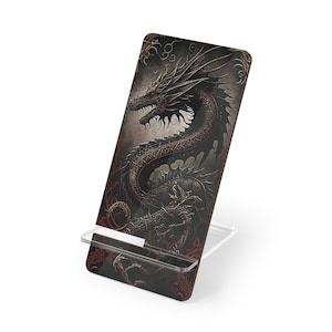 Fantasy Gothic Dragon Phone Stand, iPhone Display Stand, Phone Desk Stand, Phone Desk Display, Cell Phone Stand