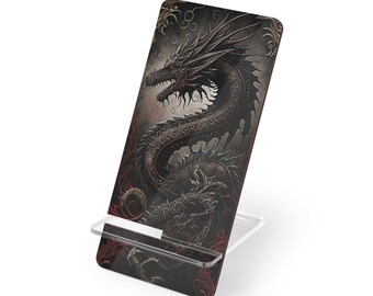 Fantasy Gothic Dragon Phone Stand, iPhone Display Stand, Phone Desk Stand, Phone Desk Display, Cell Phone Stand