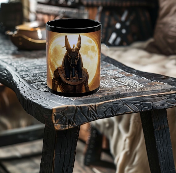 Ancient Egyptian Mythology Mug, Ancient Egypt Mug, Anubis Coffee Cup, Gift for Egypt Lover, Egypt Gifts, 11oz or 15oz Ceramic Mug