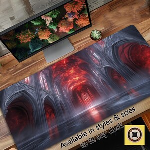 Aesthetic Desk Mat - Inspiring Art Desk Pad Mousepad XL - Gaming Playmat TCG - Oversized Deskmat - Computer Keyboard Mat