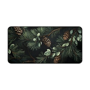 Computer Desk Mat, Western Botanical Mousepad, Green Mouse Pad, Nature Desk Pad, Gaming Mousepad XL, Aesthetic Desk Decor, Cute Office image 4