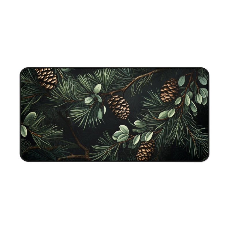 Computer Desk Mat, Western Botanical Mousepad, Green Mouse Pad, Nature Desk Pad, Gaming Mousepad XL, Aesthetic Desk Decor, Cute Office image 4