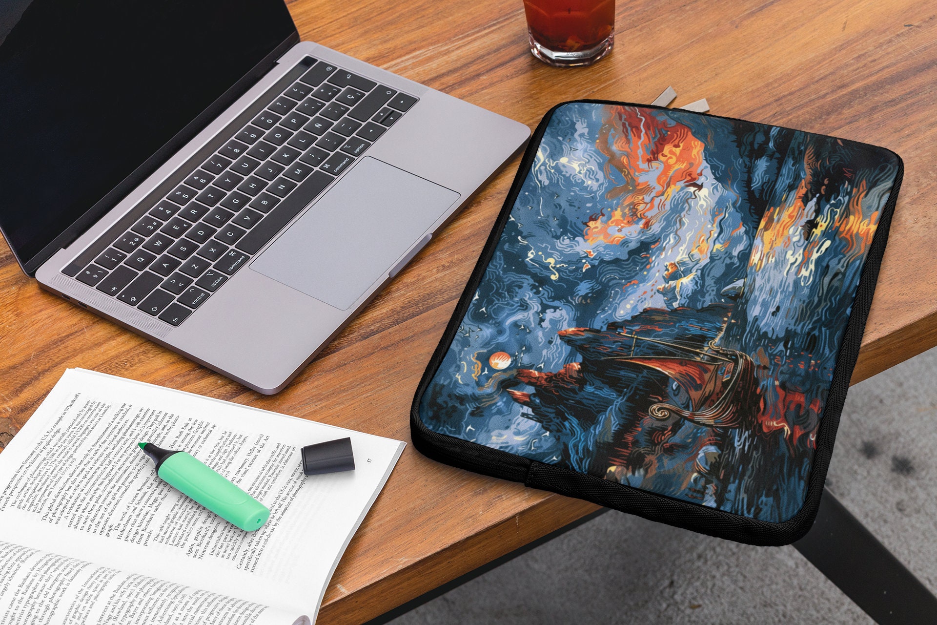 Norse Viking Longboat Laptop or iPad Sleeve