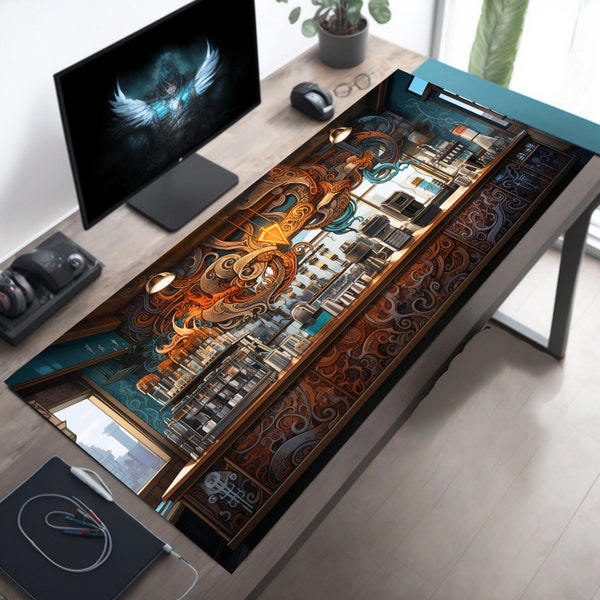 Artisan Coffee Latte Shop Desk Mat, Kawaii Mousepad, Cute Mouse Pad, Aesthetic Desk Pad, Extra Large Gaming Mat, Gamer Desk Setup