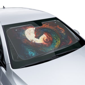 Moon Dragon Car Sun Shade, Windshield Shade for Car