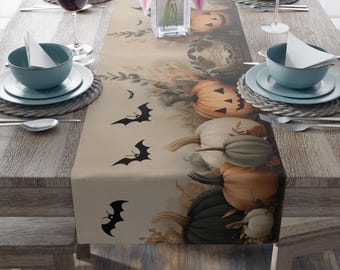 Halloween Kürbis Tischläufer: Herbst Dekor