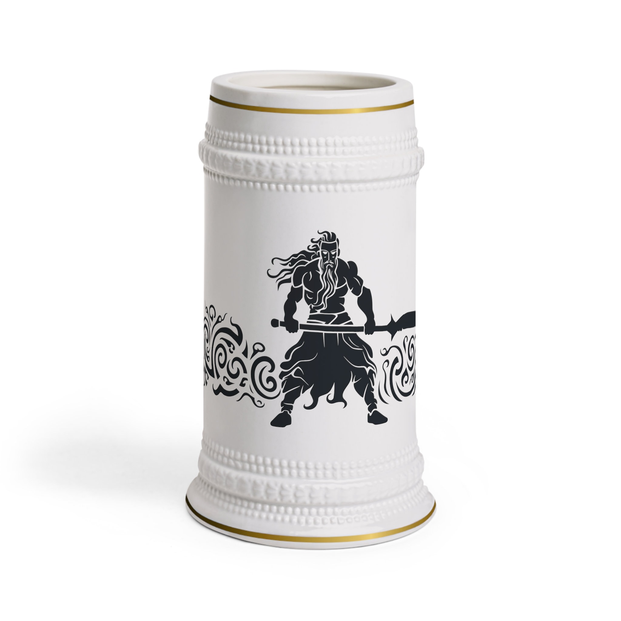 Viking Warrior Ceramic Beer Stein Mug