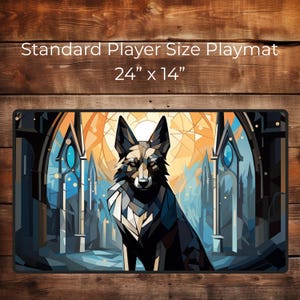 Celestial Guardians Stand - Custom Playmat for Gamers - Oversized Desk Pad Mousepad XL XXL Big Giant Desk Mat - Gaming Mousemat