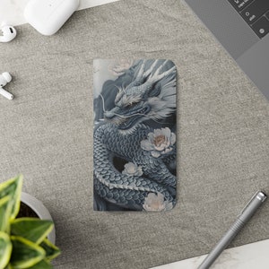Japonés Blue Dragon Fantasy iPhone o Galaxy Wallet / Folio Case / Flip Case