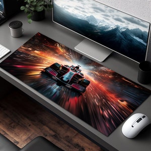 Cyberpunk Style Race Car Desk Mat, Racing Desk Pad, Sports Car Mouse ...