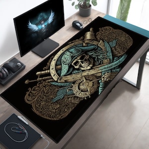Piraten Spielmatte Piraten Mauspad Xl Piraten Mauspad Xxl Piraten Büro Dekoration Extra Groß Übergroße Große Volle Laptop Bahn Computer