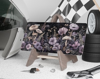Vanity License Plate, Dark Cottagecore Mushroom Fungi Car Plate, Goth Car Accessory