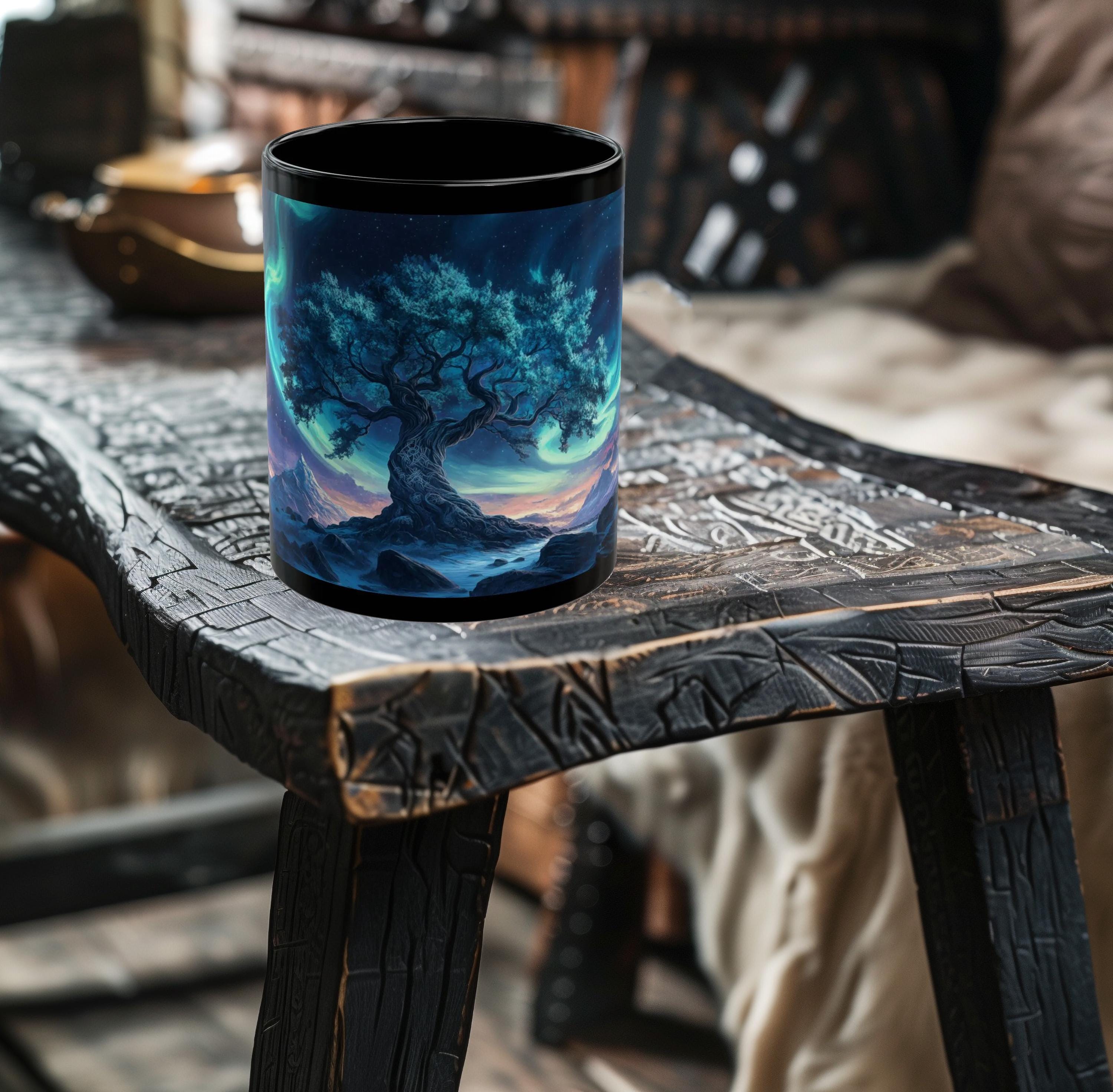 Yggdrasil Northern Lights Tree of Life Mug